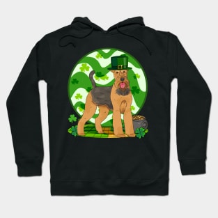 Airedale Terrier St Patricks Day Leprechaun Hoodie